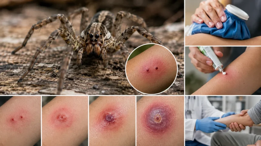 Wolf Spider Bite Symptoms, Pictures and Treatment